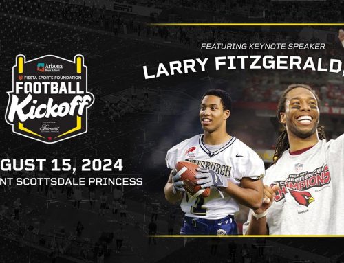 Larry Fitzgerald, Jr. to Serve as Keynote Speaker for Arizona Bank & Trust Fiesta Sports Foundation Football Kickoff presented by Fairmont Scottsdale Princess: Ticketed immersive event mimics the experience fans have at the stadium.
